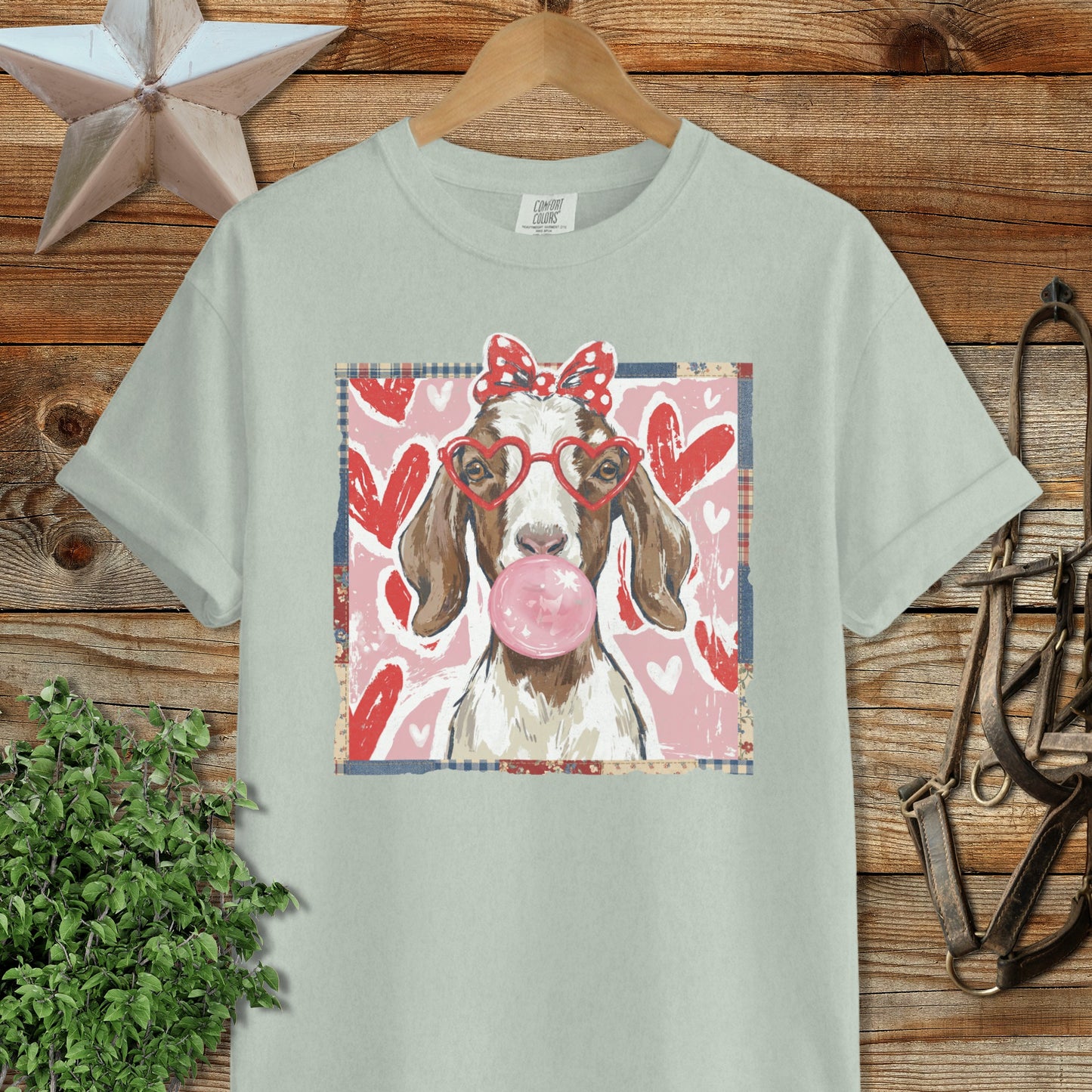 Whimsical Valentine - Floppy Ear Goat Heavyweight Tee