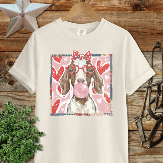 Whimsical Valentine - Floppy Ear Goat Heavyweight Tee