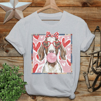Whimsical Valentine - Floppy Ear Goat T-Shirt