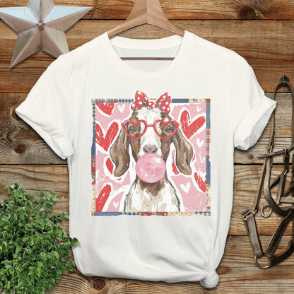 Whimsical Valentine - Floppy Ear Goat T-Shirt