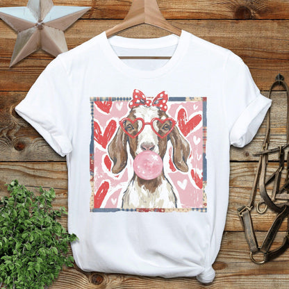 Whimsical Valentine - Floppy Ear Goat T-Shirt