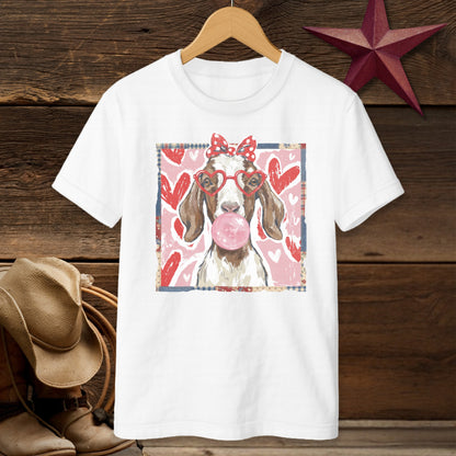 Whimsical Valentine - Floppy Ear Goat T-shirt (Youth)