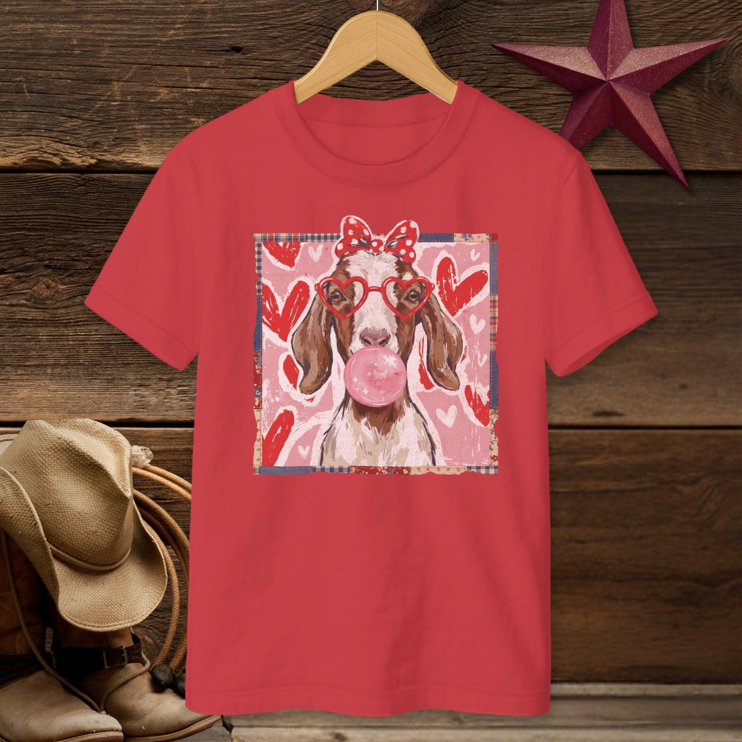 Whimsical Valentine - Floppy Ear Goat T-shirt (Youth)