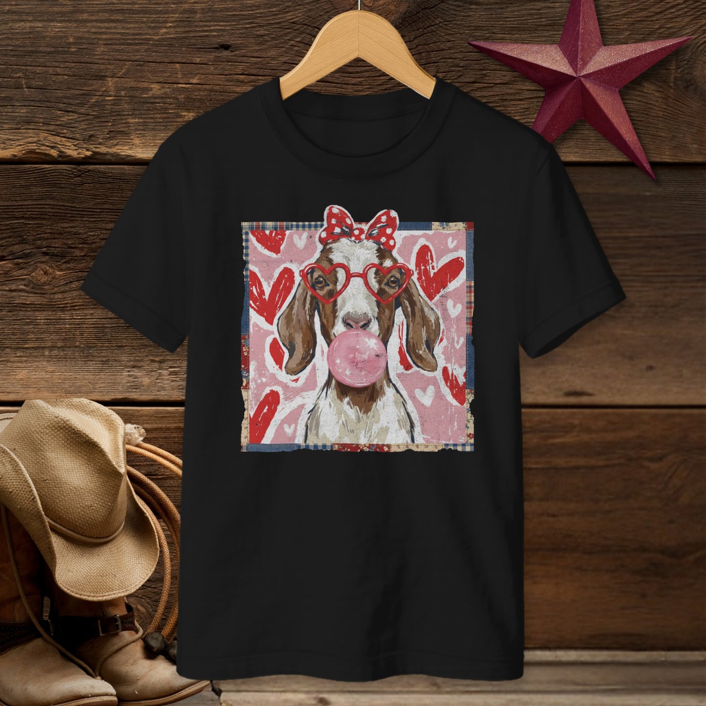 Whimsical Valentine - Floppy Ear Goat T-shirt (Youth)
