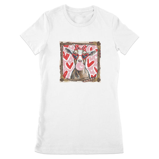 Whimsical Valentine - Goat Ladies Tee (Runs Small)