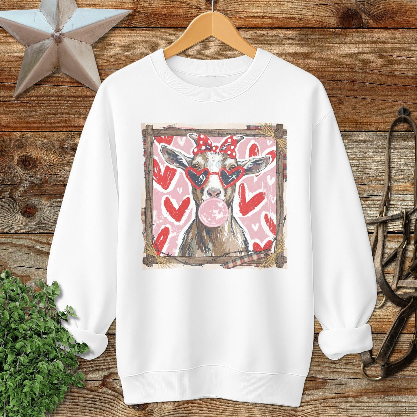 Whimsical Valentine - Goat Sweatshirt