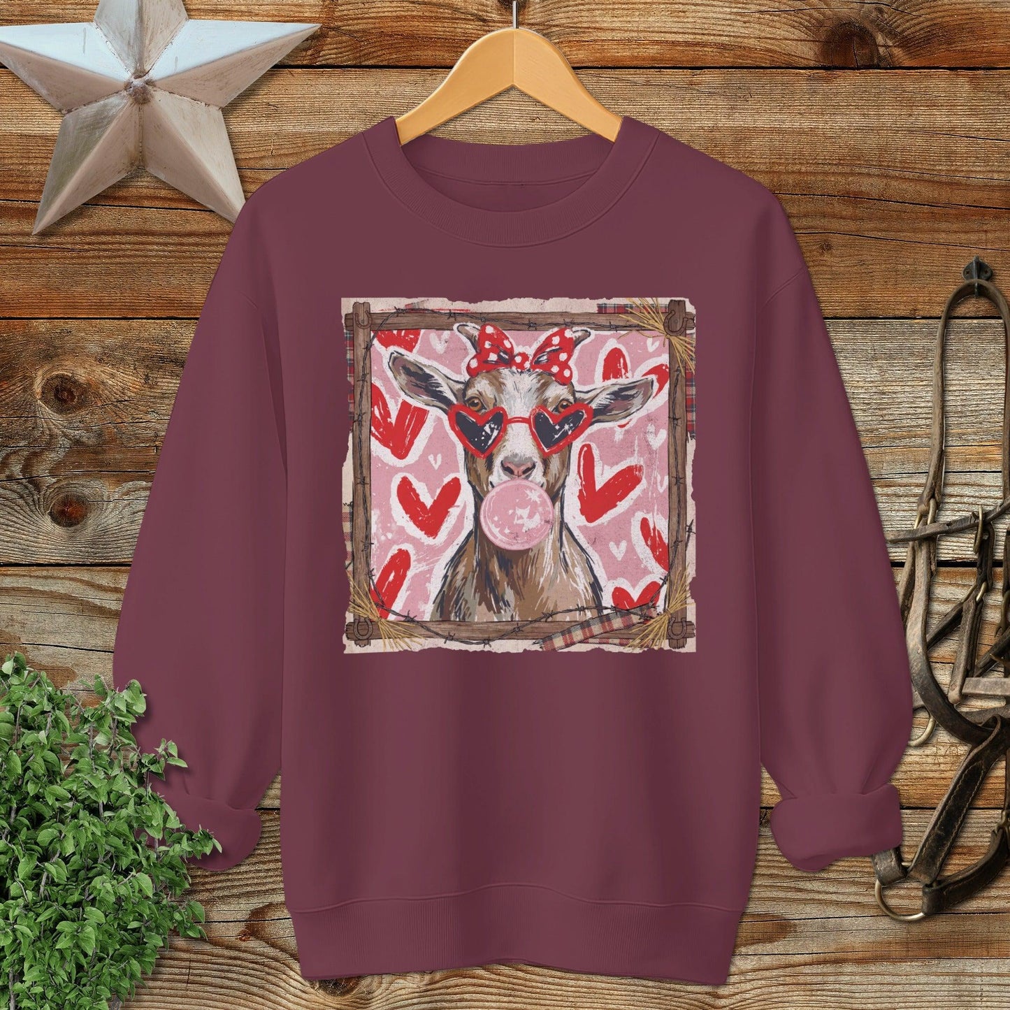 Whimsical Valentine - Goat Sweatshirt