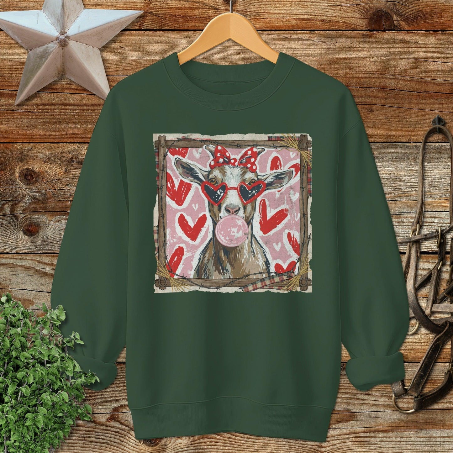 Whimsical Valentine - Goat Sweatshirt