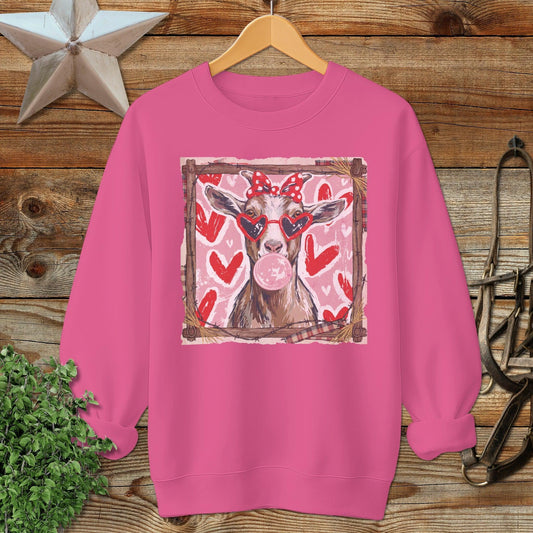 Whimsical Valentine - Goat Sweatshirt
