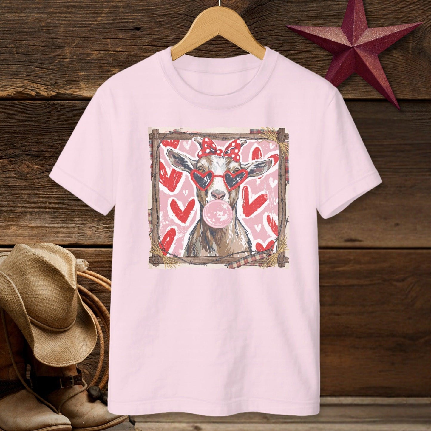 Whimsical Valentine - Goat T-shirt (Youth)