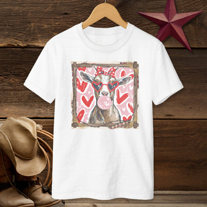 Whimsical Valentine - Goat T-shirt (Youth)