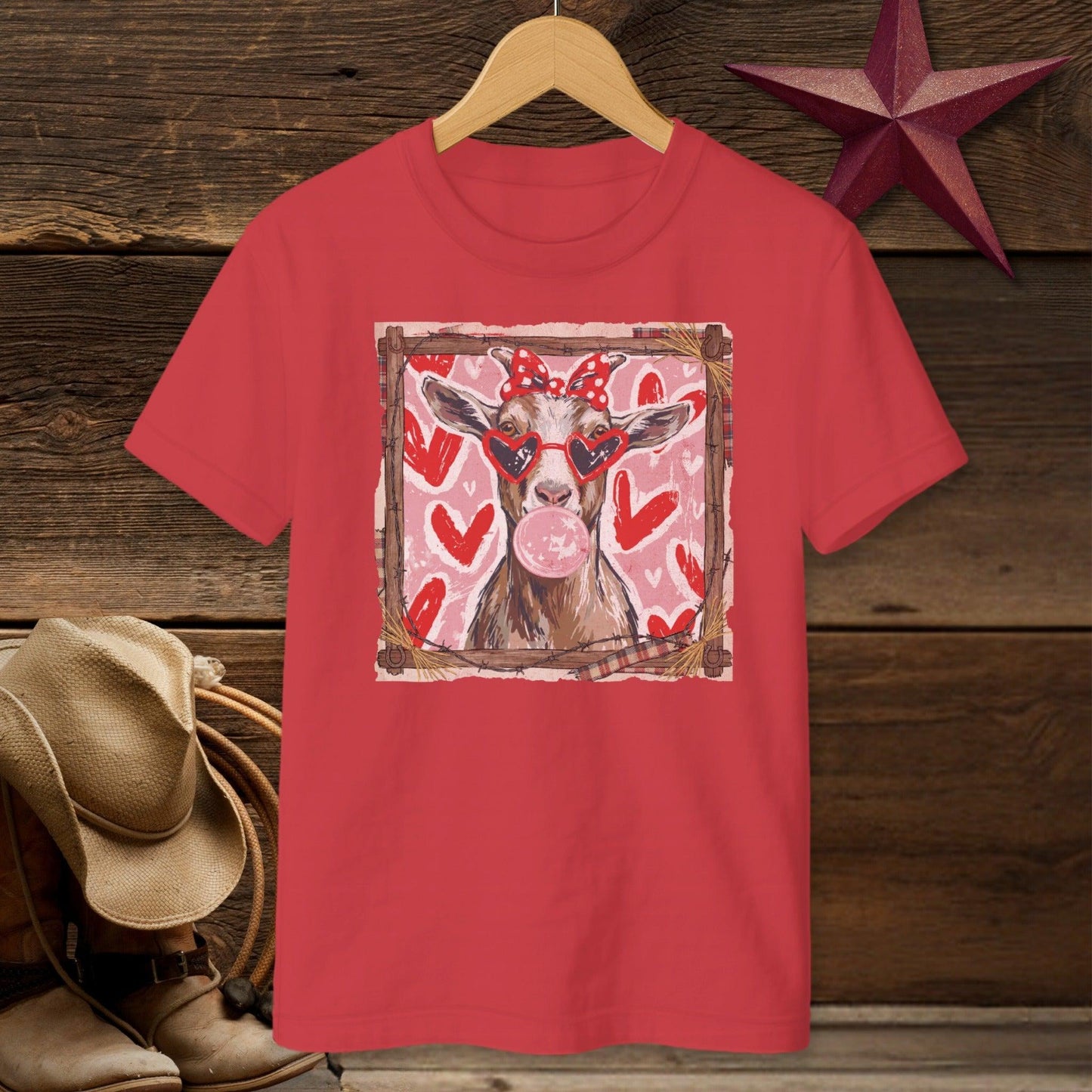 Whimsical Valentine - Goat T-shirt (Youth)
