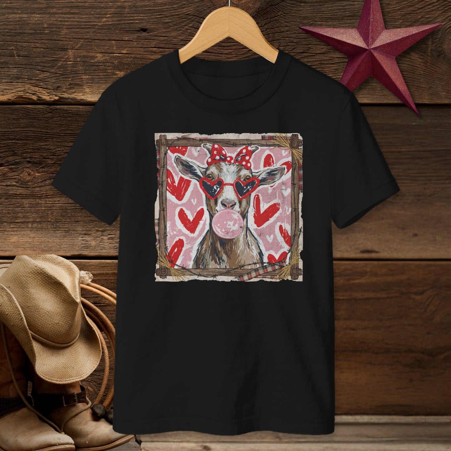 Whimsical Valentine - Goat T-shirt (Youth)