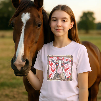 Whimsical Valentine - Goat T-shirt (Youth)