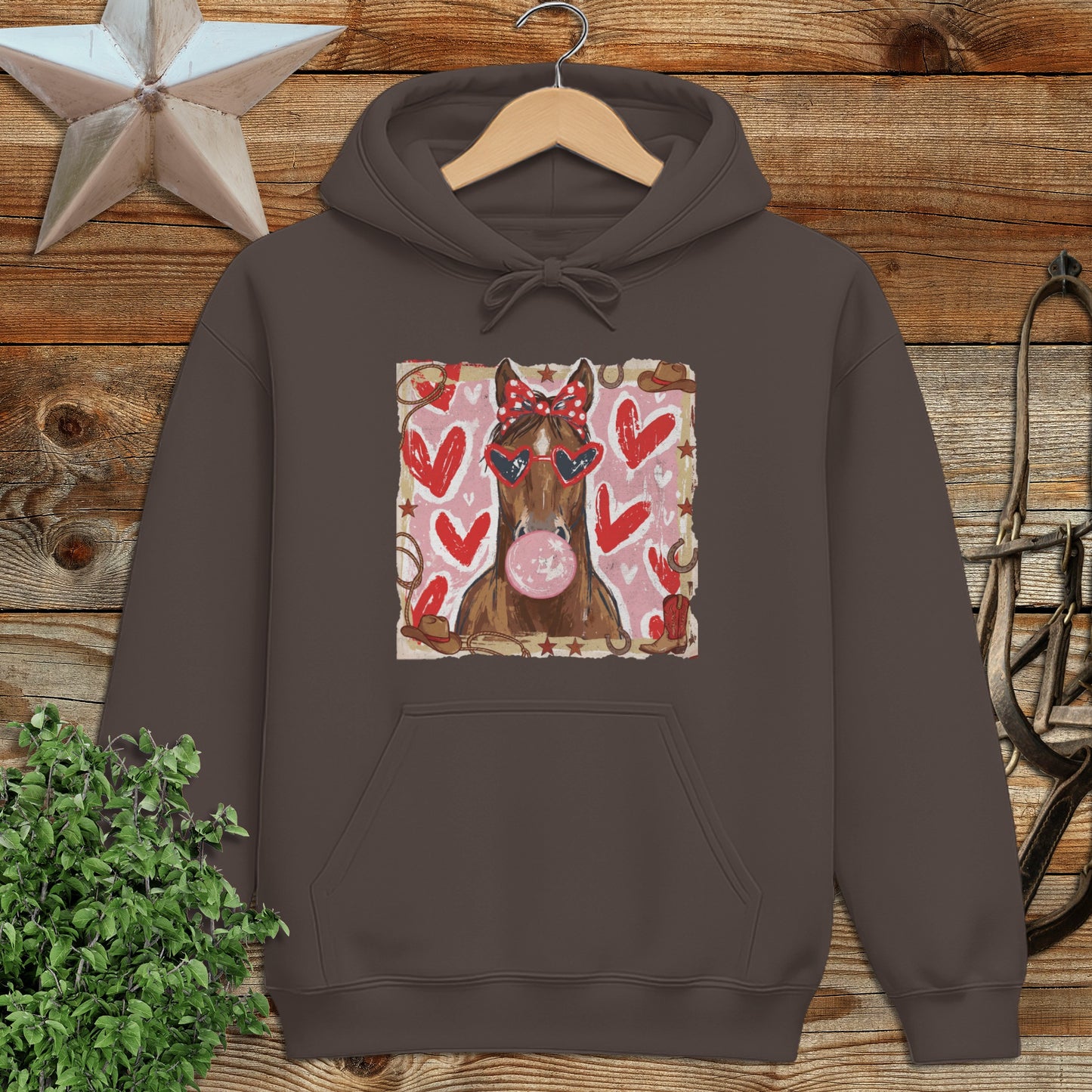 Whimsical Valentine - Horse Hoodie