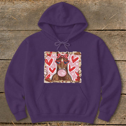 Whimsical Valentine - Horse Hoodie