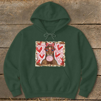 Whimsical Valentine - Horse Hoodie