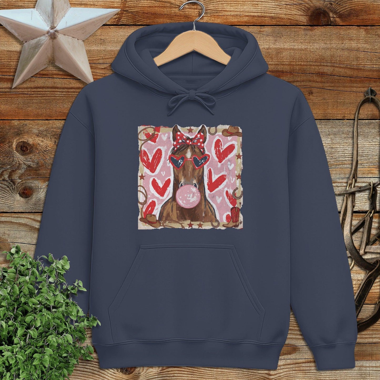 Whimsical Valentine - Horse Hoodie