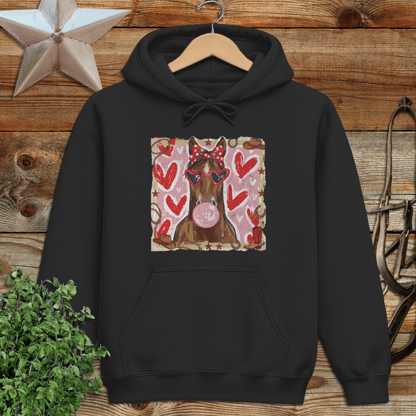 Whimsical Valentine - Horse Hoodie