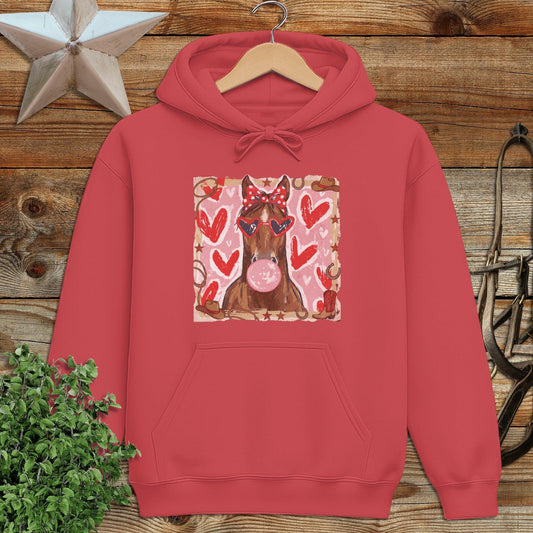 Whimsical Valentine - Horse Hoodie