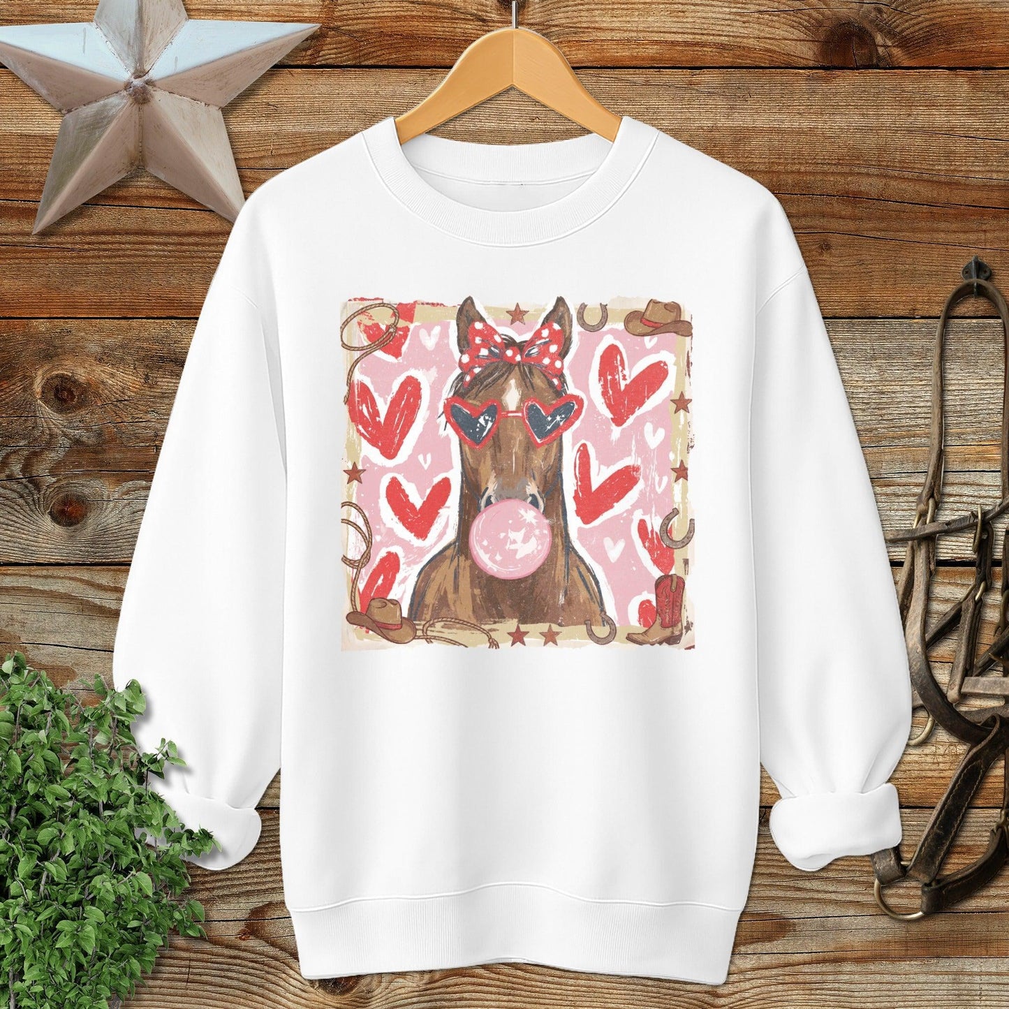 Whimsical Valentine - Horse Sweatshirt