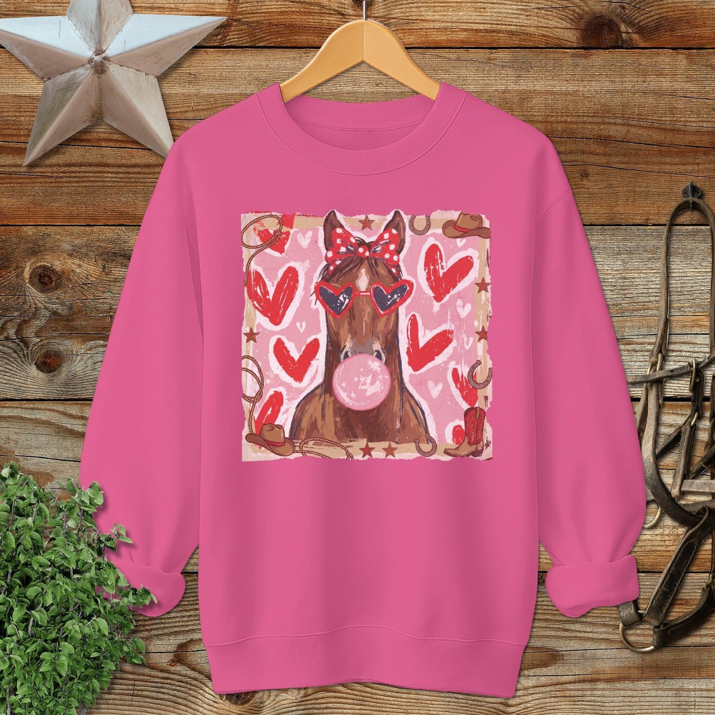 Whimsical Valentine - Horse Sweatshirt