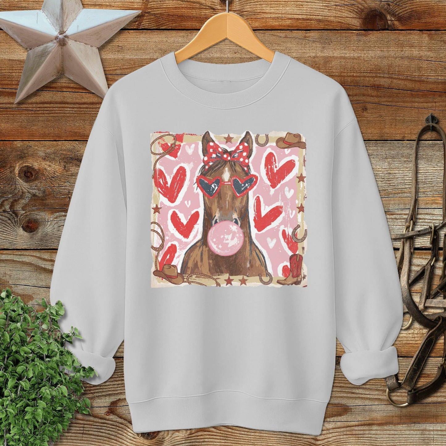 Whimsical Valentine - Horse Sweatshirt