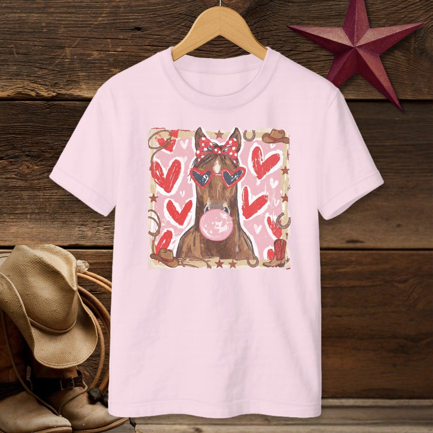 Whimsical Valentine - Horse T-shirt (Youth)