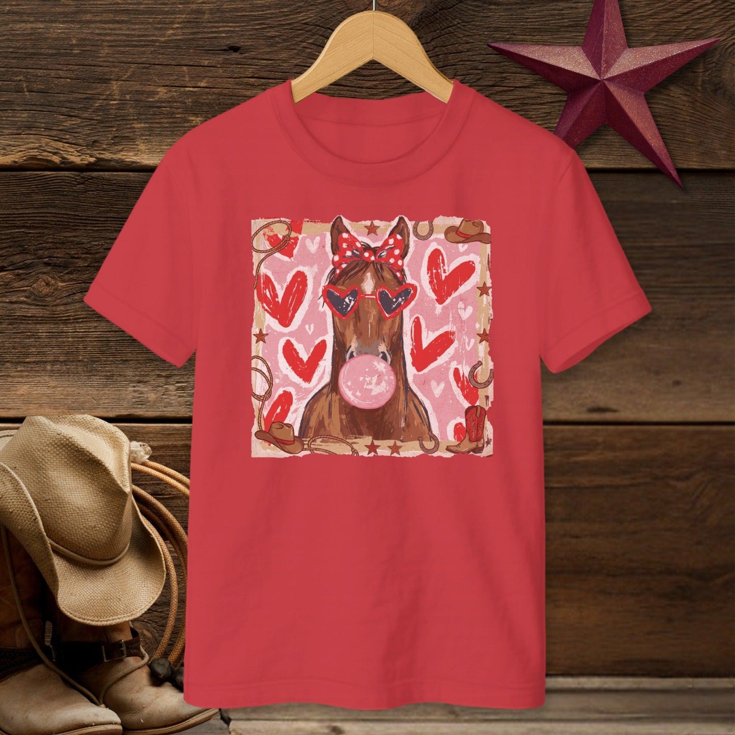 Whimsical Valentine - Horse T-shirt (Youth)