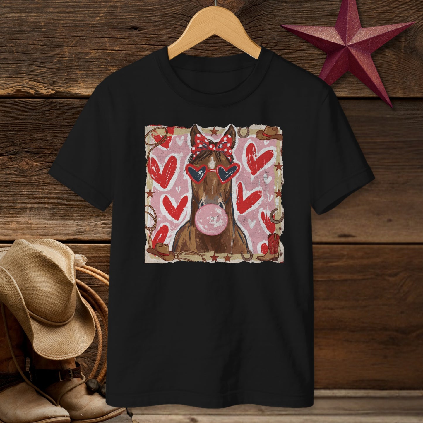 Whimsical Valentine - Horse T-shirt (Youth)