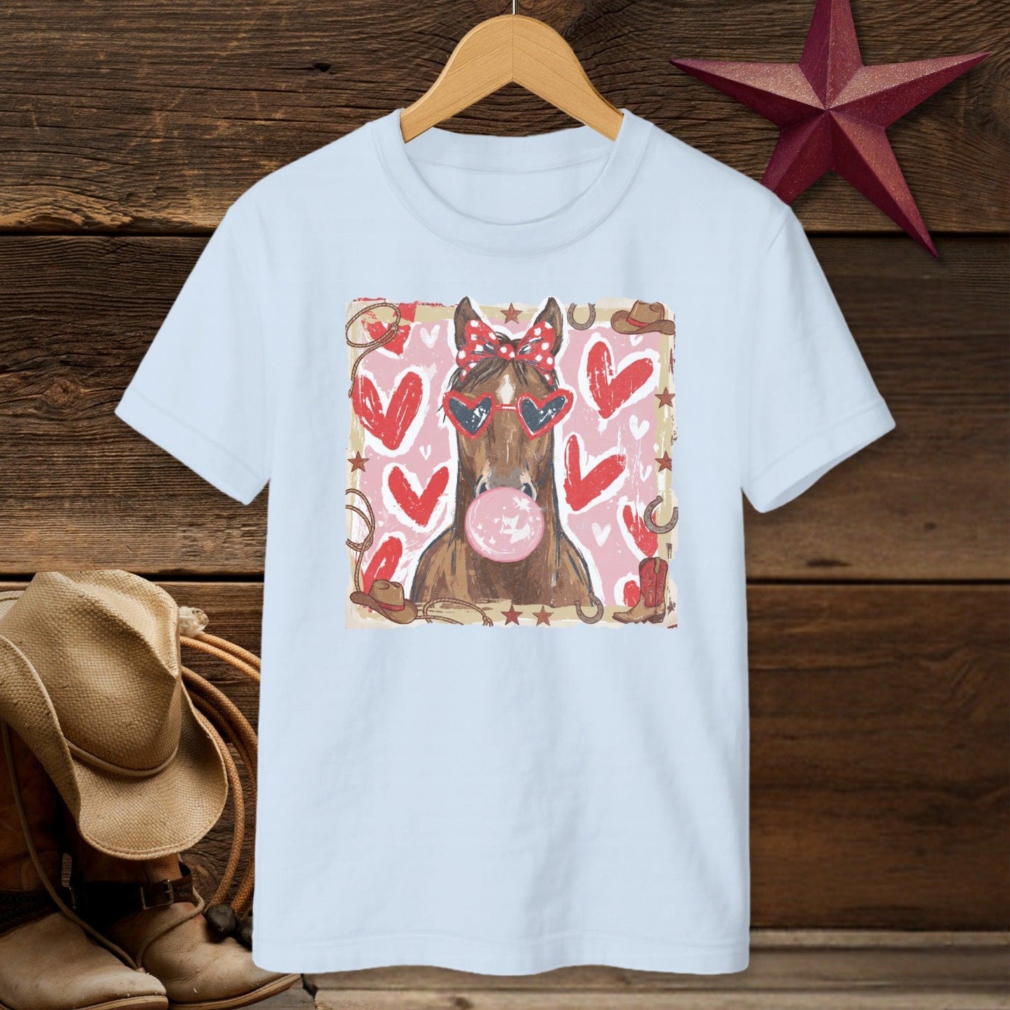 Whimsical Valentine - Horse T-shirt (Youth)