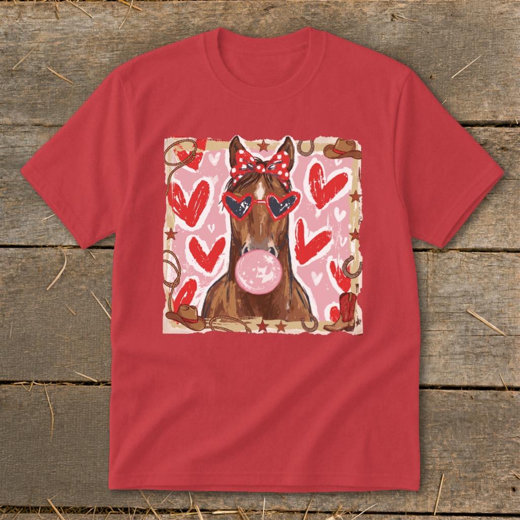 Whimsical Valentine - Horse Youth Tee