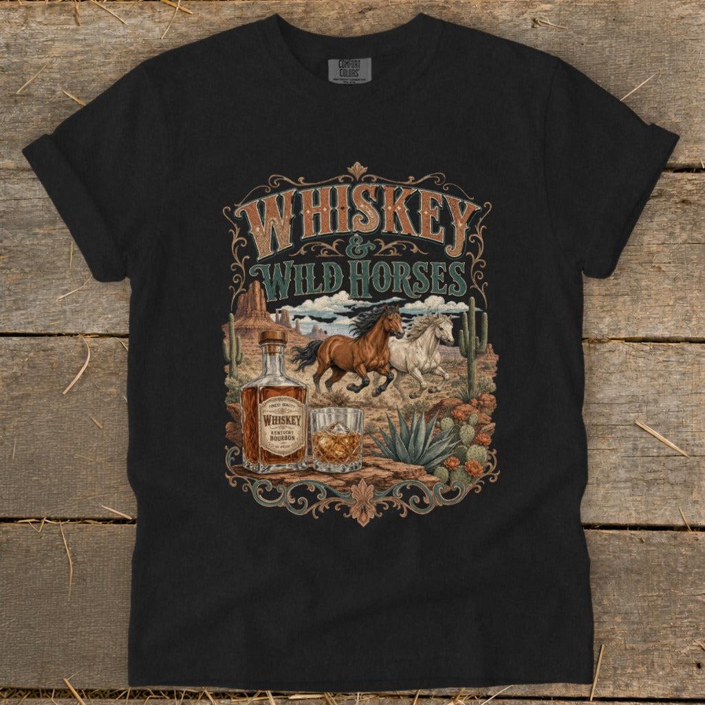 Whiskey & Wild Horses Signature Tee