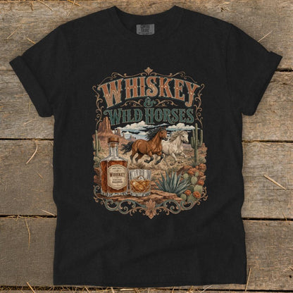 Whiskey & Wild Horses Signature Tee