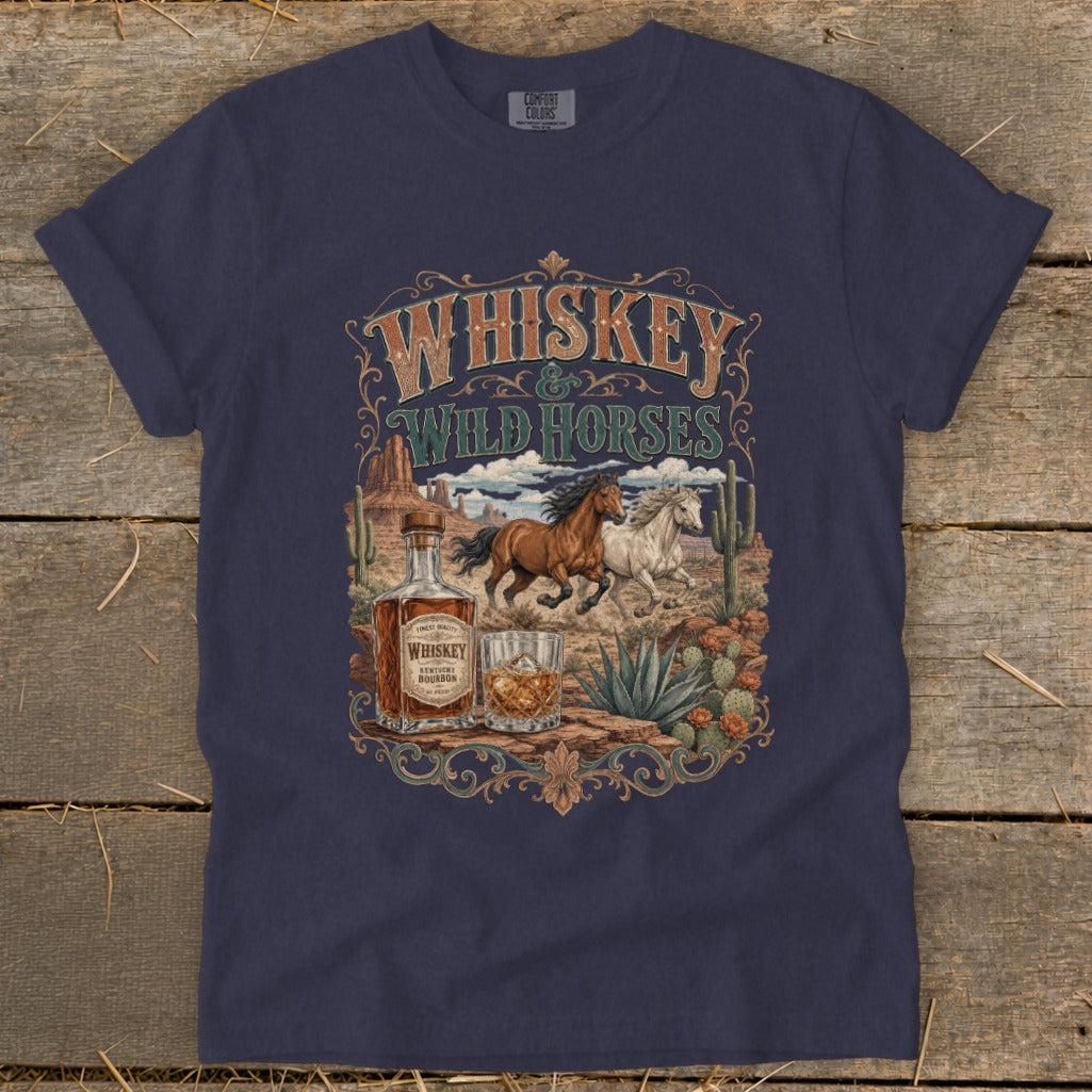 Whiskey & Wild Horses Signature Tee