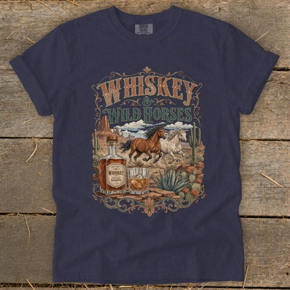 Whiskey & Wild Horses Signature Tee