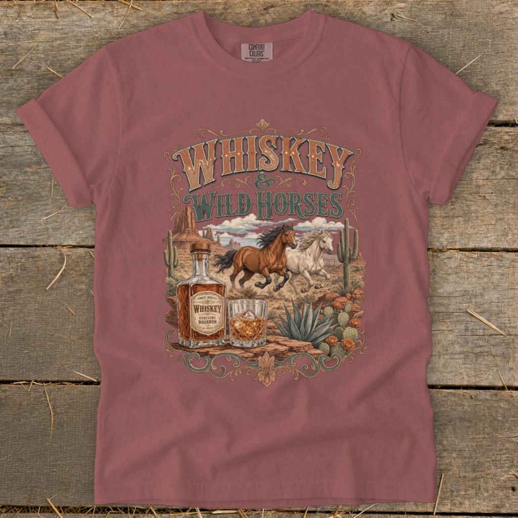 Whiskey & Wild Horses Signature Tee