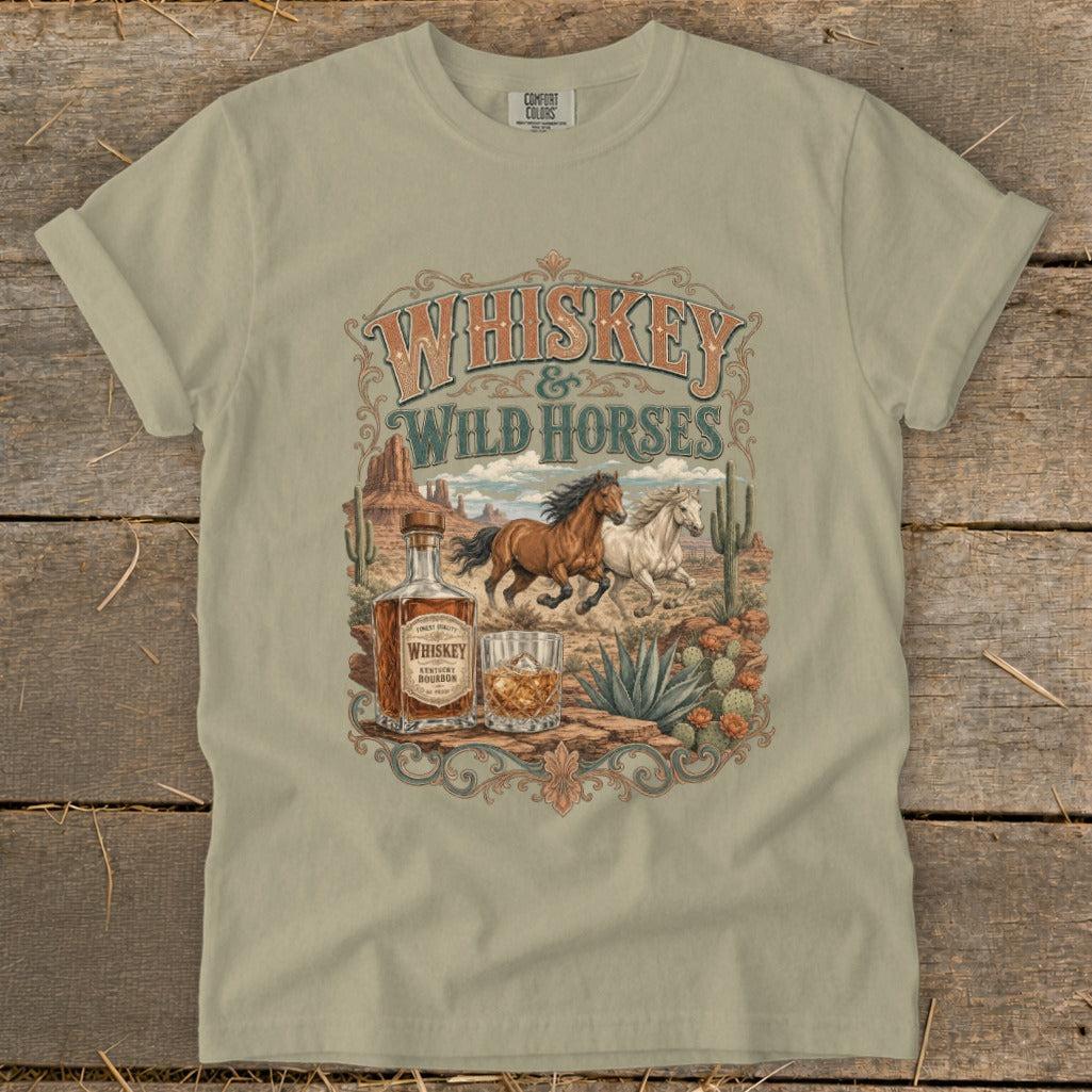 Whiskey & Wild Horses Signature Tee