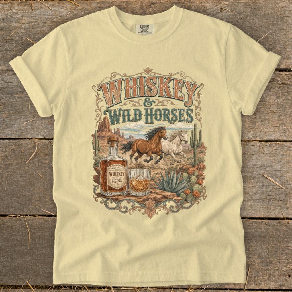 Whiskey & Wild Horses Signature Tee