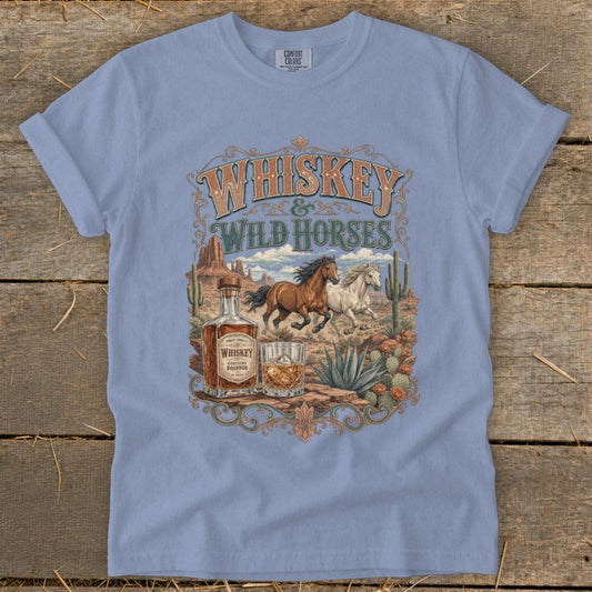 Whiskey & Wild Horses Signature Tee