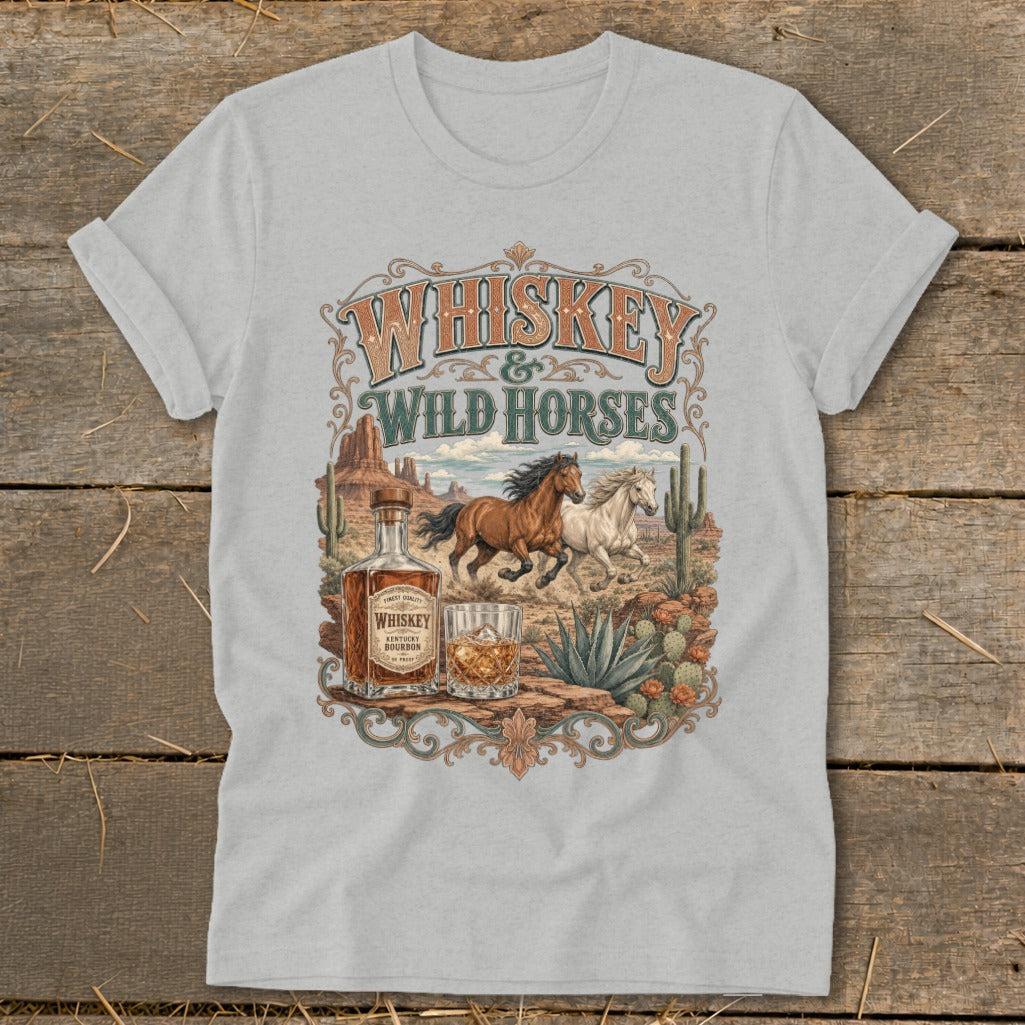 Whiskey & Wild Horses Softstyle Tee