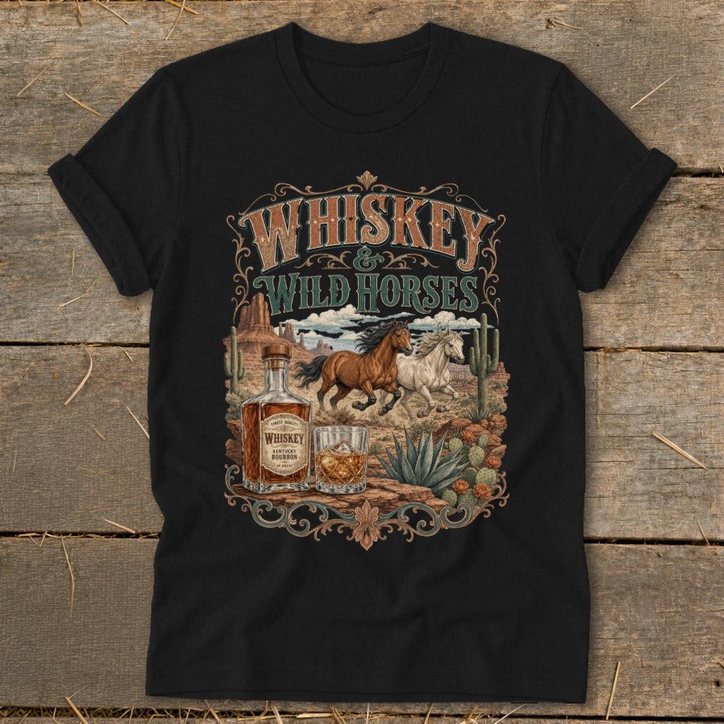 Whiskey & Wild Horses Softstyle Tee