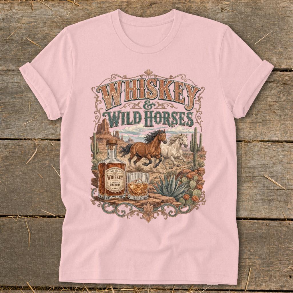 Whiskey & Wild Horses Softstyle Tee