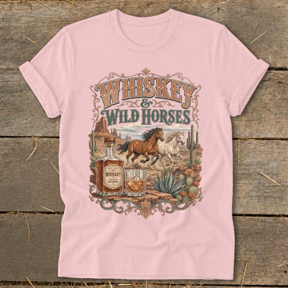 Whiskey & Wild Horses Softstyle Tee