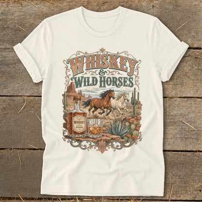 Whiskey & Wild Horses Softstyle Tee