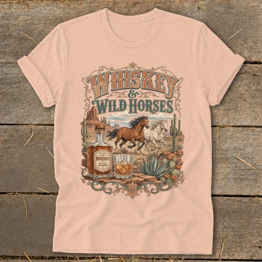 Whiskey & Wild Horses Softstyle Tee