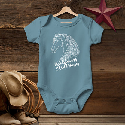 Wildflowers And Wild Horses Bodysuit (Baby)