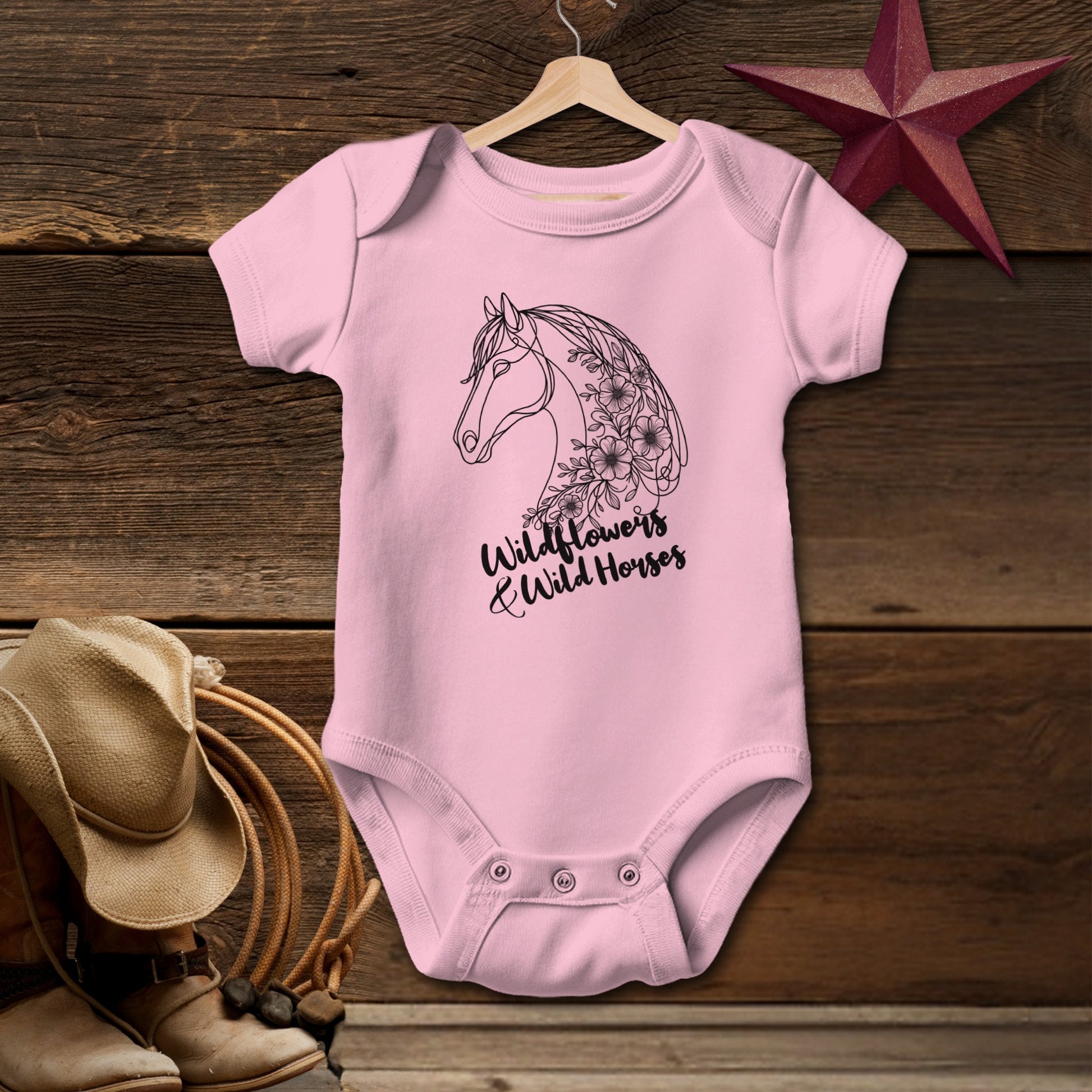 Wildflowers And Wild Horses Bodysuit (Baby)