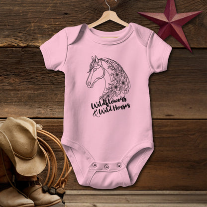 Wildflowers And Wild Horses Bodysuit (Baby)