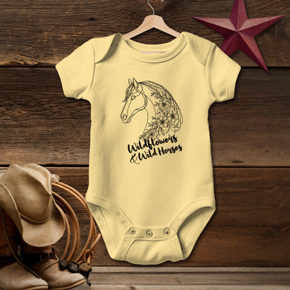 Wildflowers And Wild Horses Bodysuit (Baby)